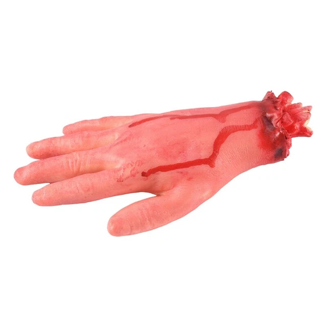 Bloody Horror Spaventoso oggetto di scena Halloween falso tagliato taglia braccio casa spaventosa B L7E1