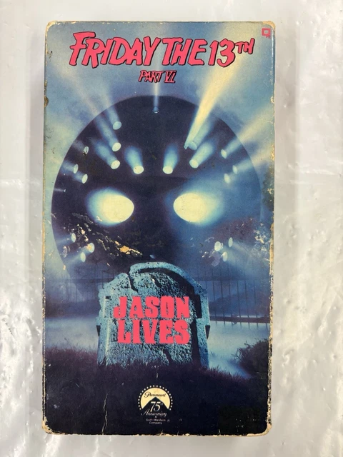 FRIDAY THE 13TH Part 6 Jason Lives VHS Horror R Movie 1986 Paramount ...