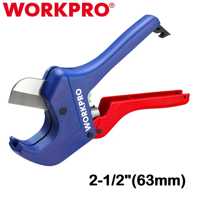WORKPRO RATCHET PVC Pipe Cutter Cut 21/2" PEX PVC PPR Plastic Hoses