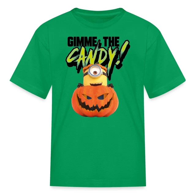 Minions Merch Halloween Gimme Candy Licensed Kids' T-Shirt