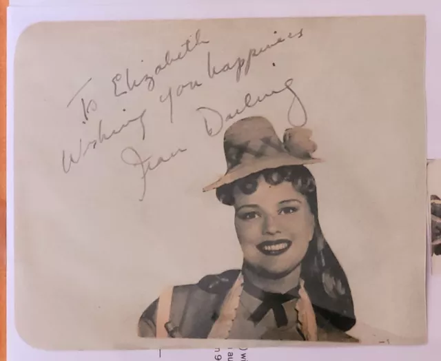 OUR GANG Little Rascals JEAN DARLING VINTAGE ORIGINAL AUTOGRAPH CHILD ACTRESS