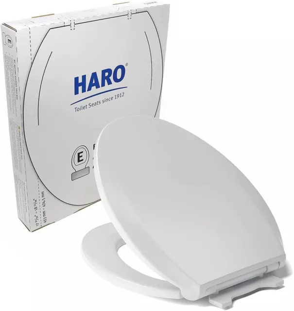 HARO | ELONGATED Toilet Seat | Slow-Close-Seat | Heavy-Duty up to 550 lbs, Qu...
