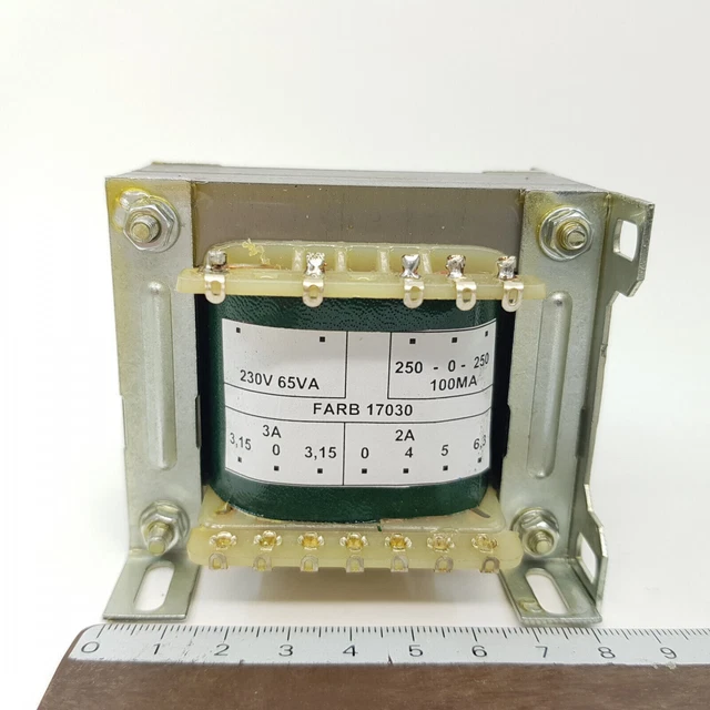 Old Radio Transformer 250-0-250V 65Va 6 Valv. R7 - 17030..3