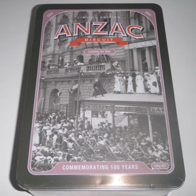 UNIBIC Anzac Tin Limited Edition WWI Leaving For War 1914-2014  w/Leaflet