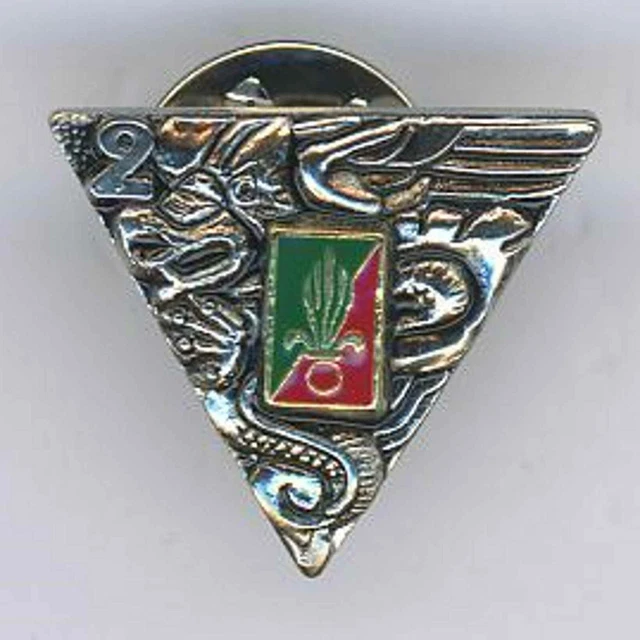 Insigne Légion Étrangère ECL 1° REC Numéroté – Original, Sans Attache (mauvais état)