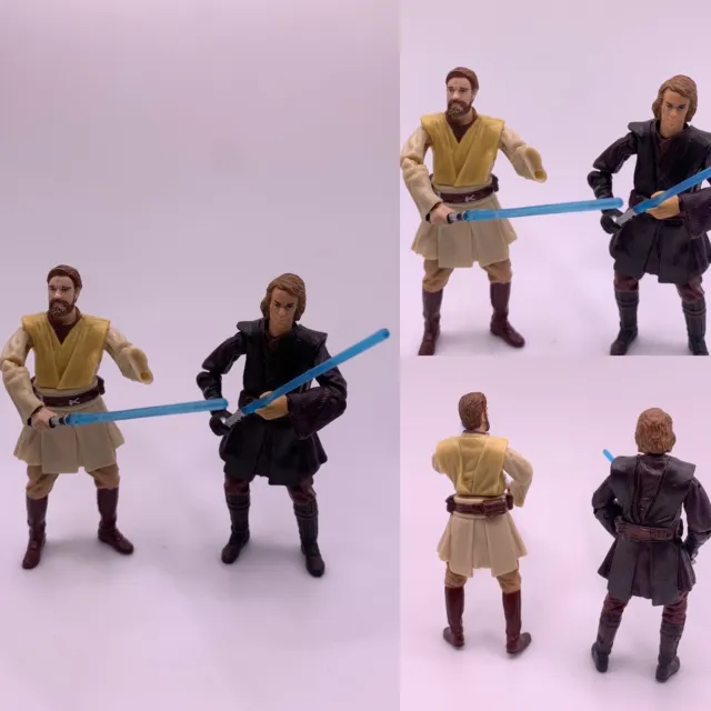 Star Wars Figure 2004 Rots Collezione Obi Wan Kenobi Vs Anakin Skywalker Hasbro