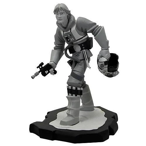 LUKE SKYWALKER PILOT ANIMATED Maquette Statue Black White STAR WARS GENTLE GIANT