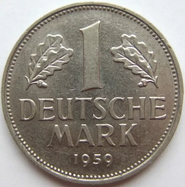 Moneta Rfg 1 Tedesco Marchi 1959 J IN Extremely fine/Brillant uncirculated