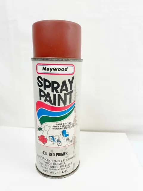VINTAGE RUST-OLEUM 769 DAMP PROOF RED PRIMER Spray Paint Can Used 1976  Scotty