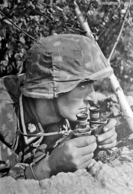 German WW II Photo ---Soldier With Binoculars