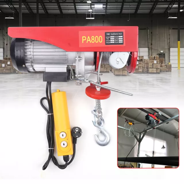1300W 400/800KG Elektrisch Seilwinde Motorwinde Seilhebezug Winde Kranwinde 220V