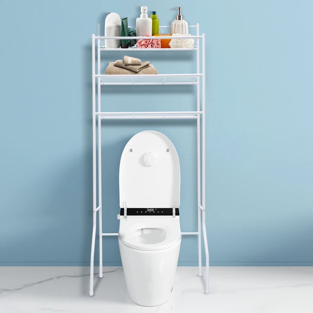3 Scaffali Per Lavatrice, Lavatrice Mensola, Armadietto Sopra Il WC Salvaspazio 69 X 60 X 1765 Cm Bianco Risparmio Di Spazio Multifunzionale Carico Pesante 83186414