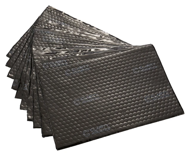 thumbnail image 2 of Clarity Acoustics Heavy Duty Sound Deadening Mat – 2.5mm Silver, 10 Sheets (200mm X 300mm) For Car/Van 2 of 5
