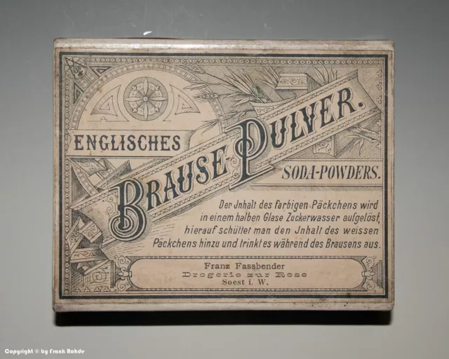 Packung ENGLISCHES BRAUSE PULVER um 1900