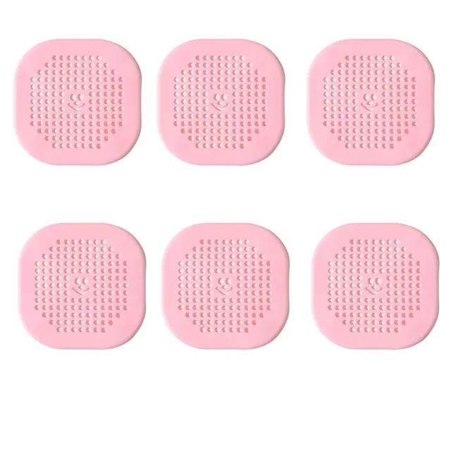 6Pcs Easy to Install Drain Hair Catcher with suction cup Hair Stopper  Kitchen