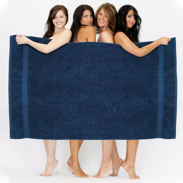 LINENOVA Egyptian Cotton Bath Towel Set Bath Mat 7 Pieces 650GSM 2