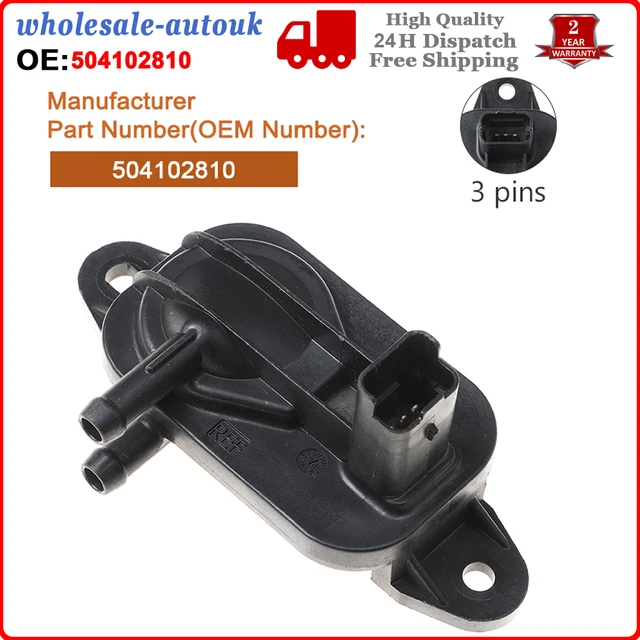 DPF DIFFERENTIAL PRESSURE SENSOR for IVECO DAILY III IV FIAT DUCATO 2.3 ...