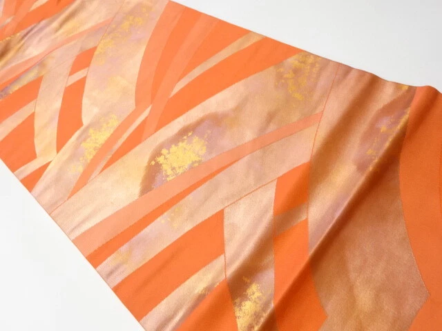 6033226: Japanese Kimono / Vintage Nagoya Obi / Woven Abstract Pattern