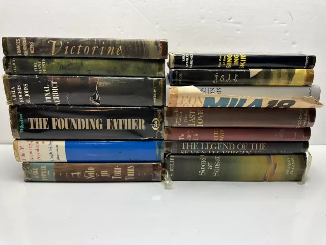 Vintage Hardcover Book Lot Of 13 40’s 50's 60's Rare Love Mystery Sci-Fi 1st