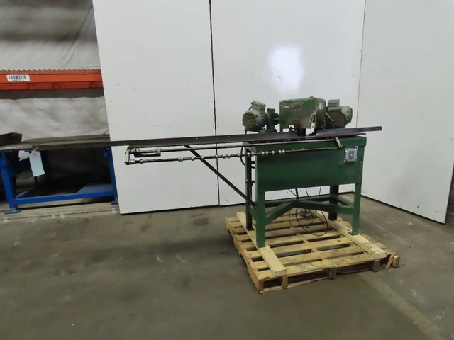 1Hp 3Ph 230/460V 8" Double Miter Notch Frame Saw 72" Runout & Quick Stop 1Hp 3Ph 230/460V 8" Double Miter Notch Frame Saw 72" Runout & Quick Stop