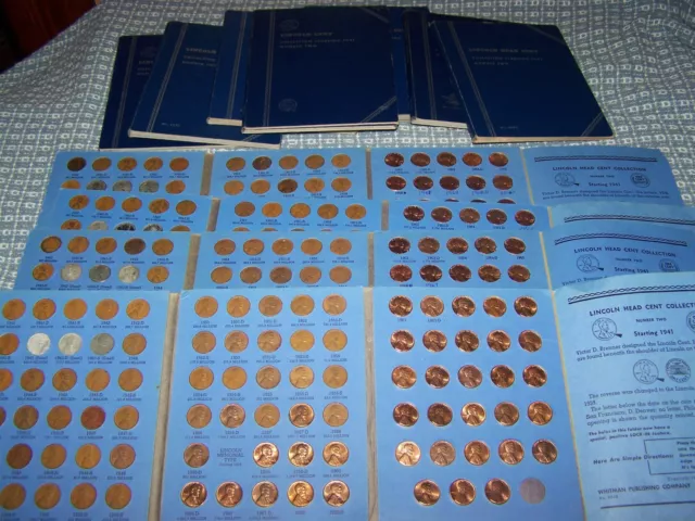 Complete Lincoln Wheat 1941-1958 + 1959-1974 Uncirculated Memorial - P,D,S Cents