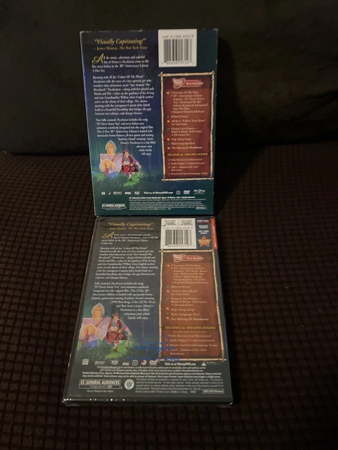 Pocahontas (2 DVD Disney) w/ Slipcase 10th Anniversary * NEW 2