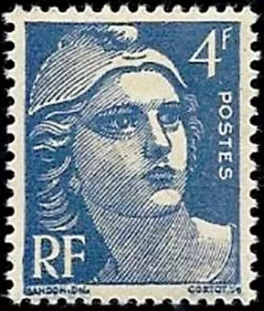 FRANCE STAMP TIMBRE YVERT N° 717 " MARIANNE DE GANDON 4F OUTREMER " NEUF xx TTB