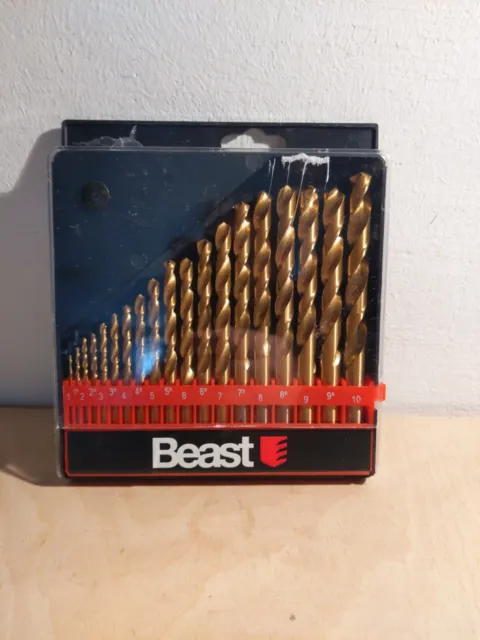 Beast Titanium Metallbohrer Set  19-tlg. Set  Ø 1-10 mm