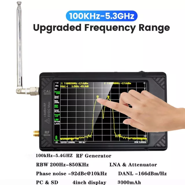 Spectrum Analyzer For TinySA ULTRA 4" 100kHz-5.3GHz Handheld Signal Generator 2