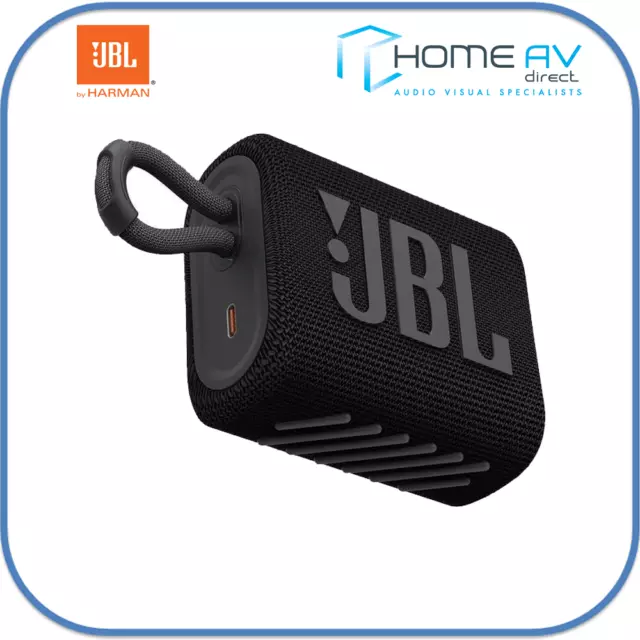 JBL GO 3 Portable IP67 Waterproof Bluetooth Speaker - Black