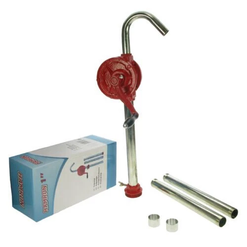 ROTARY BARREL TRANSFER Drum Syphon Hand Pump Oil Diesel Fuel Self