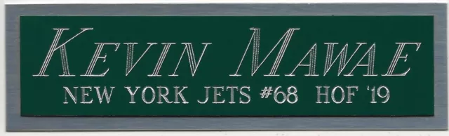 KEVIN MAWAE NEW YORK JETS NAMEPLATE FOR YOUR AUTOGRAPHED Signed FOOTBALL JERSEY