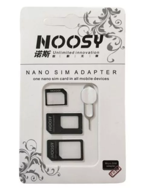 4 In 1 Pack Nano To Micro & Standard Sim Card Adapter For Various Mobile Phones