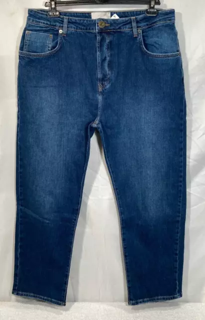 One Teaspoon Damenjeans Luxus Bandit entspannte Passform blau Größe 35 W 26 L $ 152