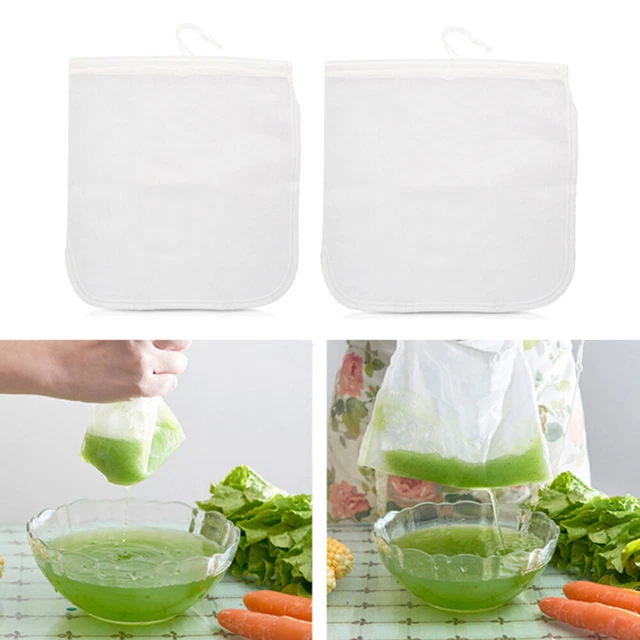 2 un. Colador de alimentos reutilizable bolsa de café preparada en frío bolsas de yogur