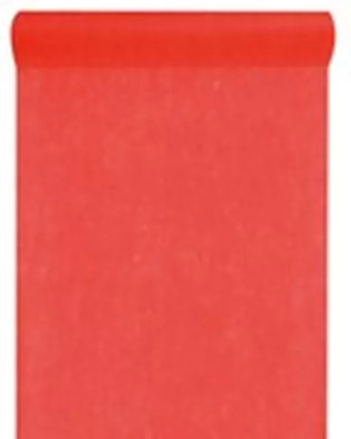 Chemin de table intissé uni Rouge 30 cm x 10 m