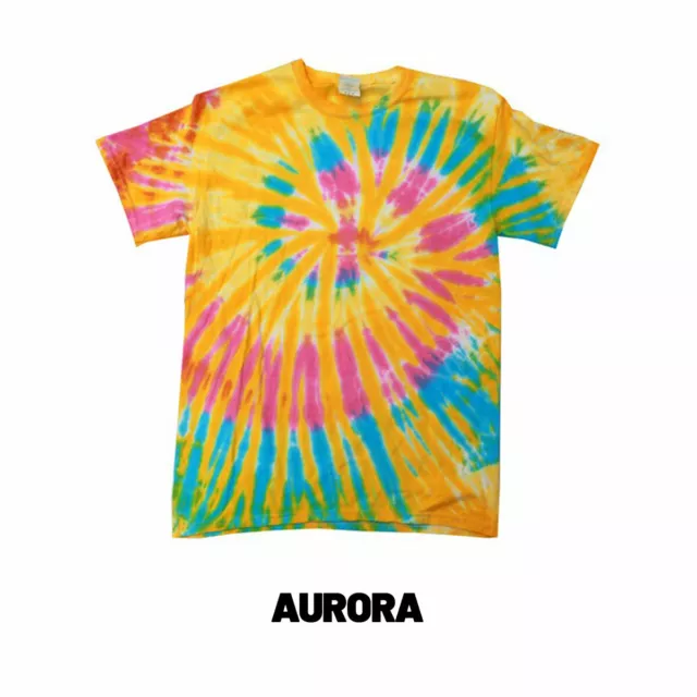 Tie Dye T-Shirt Top Tee Tye Die Music Festival Hipster Indie Retro Unisex Tees 2