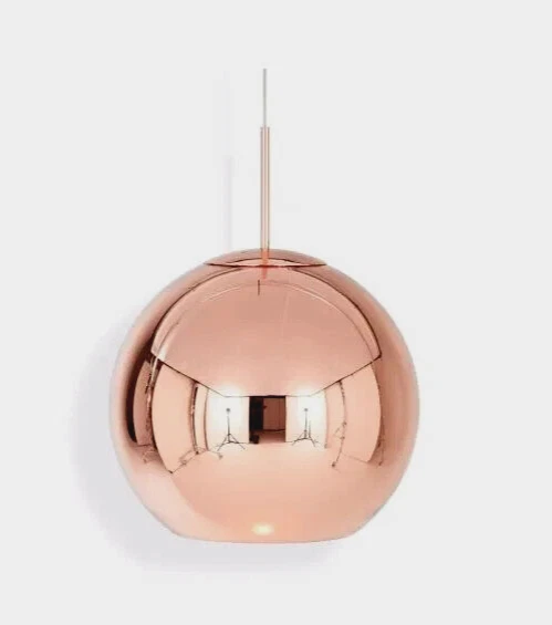 Tom Dixon Large Copper Round Ball Pendant Light 17.7"
