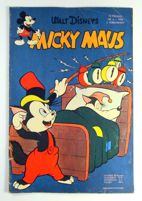 Micky Maus Heft. # 4 von 1956. 2. Februarheft. Original. Ehapa Verlag.