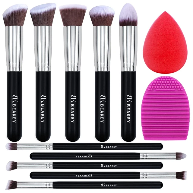 Pennelli Make Up BEAKEY Premium Synthetic Set di Pennello da Trucco Fondazione