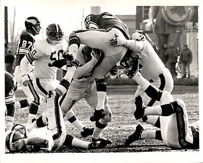 LD263 1970 Original Photo MINNESOTA VIKINGS vs CLEVELAND BROWNS NFL FOOTBALL
