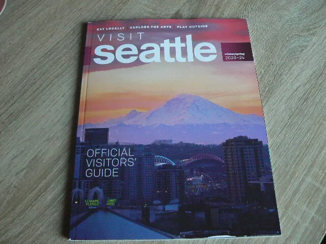 Seattle Visitors Guide 2023 - 24 in englisch & 2 Flyer  unbenutzt