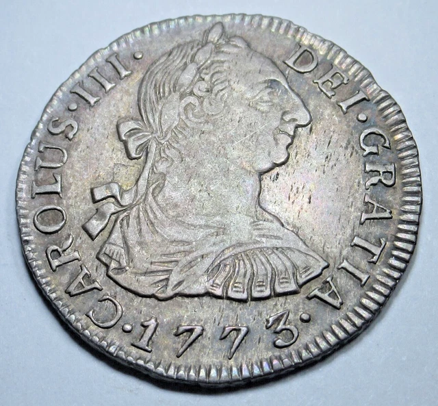 1773 Bolivia Silver 2 Reales Antique Spanish Colonial 1700s Pirate Treasure Coin