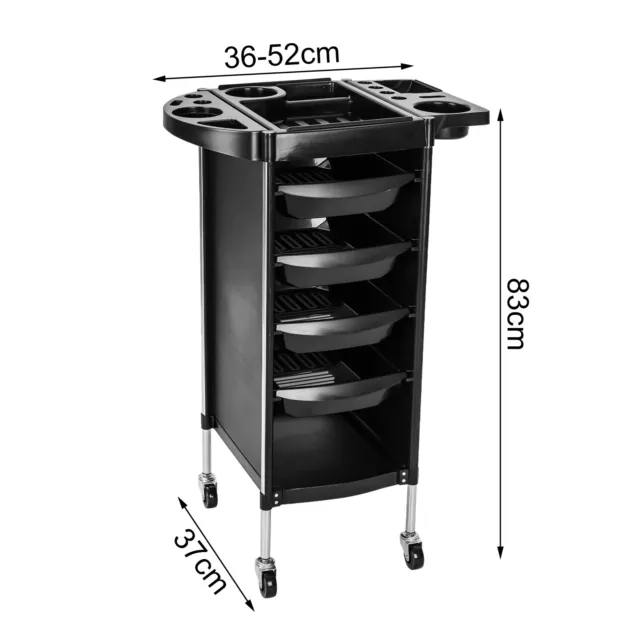 4 Drawer Salon Hairdresser Trolley Beauty Barber Storage Basket Rolling Cart 2