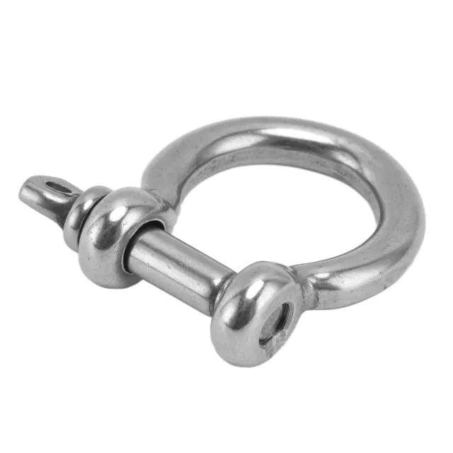 4Pcs 304 Stainless Steel Shackle Screw Pin D Ring Bow Shape Anchor Load Clam GAW