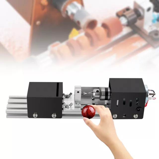 Mini Lathe Beads Polisher Machine for Wood DIY Woodworking Rotary Tool 8000RPM