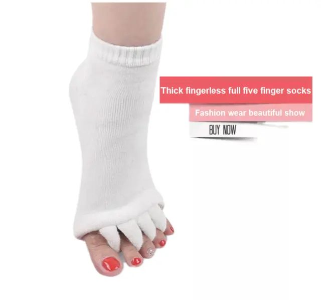 Yoga Gym Sport Five Toe Separator Massage Foot Alignment Sock happy feet relief