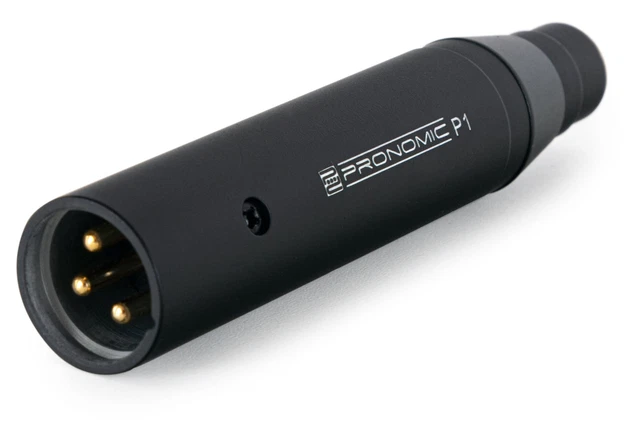 Praktischer Pronomic Phantomspeiseadapter für Mikrofone von Mini-XLR auf XLR