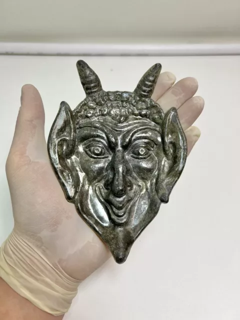 Vintage USSR Metal Ashtray Mephistopheles Devil Demon Soviet Art Iron Satan