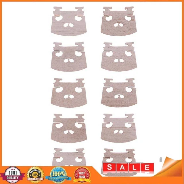 10pcs 4/4 Violin Strings Bridges DIY Maple Fiddle Bridge Violins Accessories